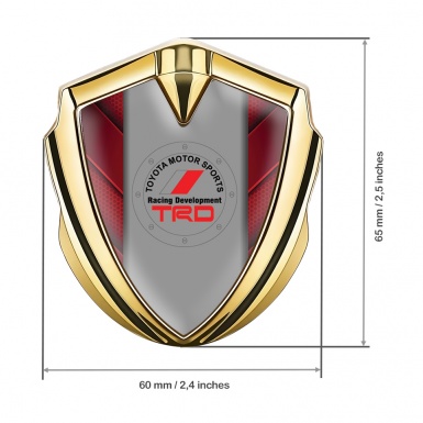Toyota Fender Emblem Badge Gold Red Hex Panels Circle Logo Edition