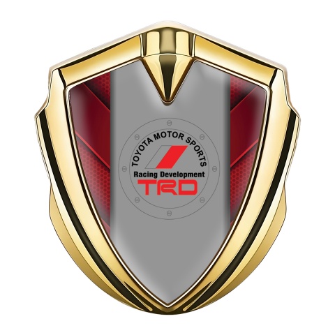 Toyota Fender Emblem Badge Gold Red Hex Panels Circle Logo Edition