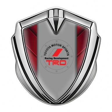 Toyota Fender Emblem Badge Silver Red Hex Panels Circle Logo Edition