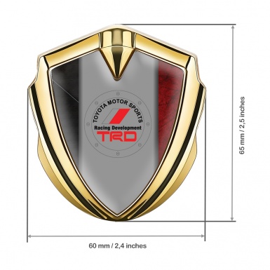 Toyota TRD Emblem Trunk Badge Gold Dual Color Circle Logo Design