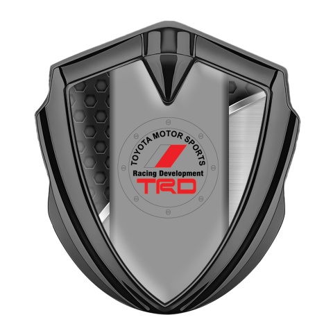 Toyota TRD Bodyside Emblem Badge Graphite Multi Faced Rounded Edition