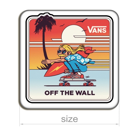 Vans Off The Wall Artwork Silicone Stickers 2 pcs