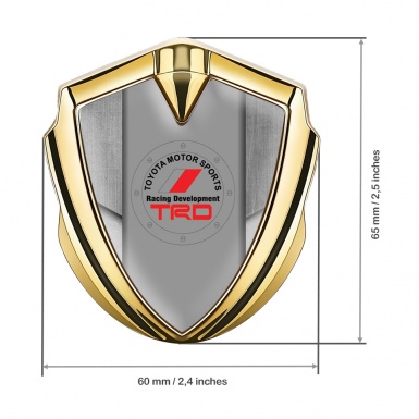 Toyota TRD Bodyside Badge Self Adhesive Gold Stone Slab Motif