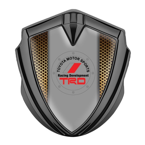 Toyota TRD Emblem Fender Badge Graphite Copper Grate Grey Panel