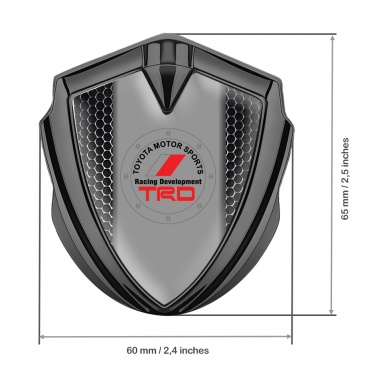Toyota TRD Emblem Fender Badge Graphite Industrial Grate Racing Logo