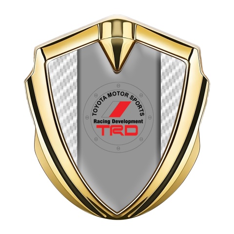 Toyota TRD Emblem Trunk Badge Gold White Ebony Carbon Red Design