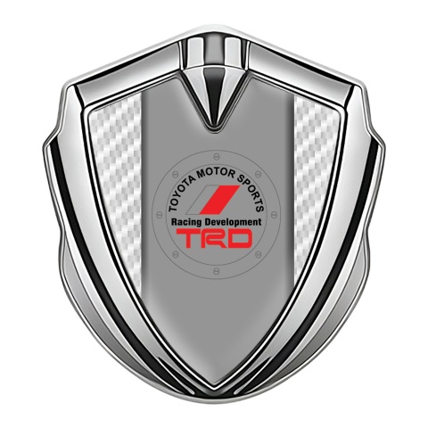 Toyota TRD Emblem Trunk Badge Silver White Ebony Carbon Red Design