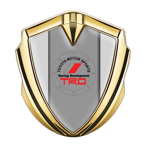 Toyota TRD Emblem Self Adhesive Gold Moon Grey Racing Development