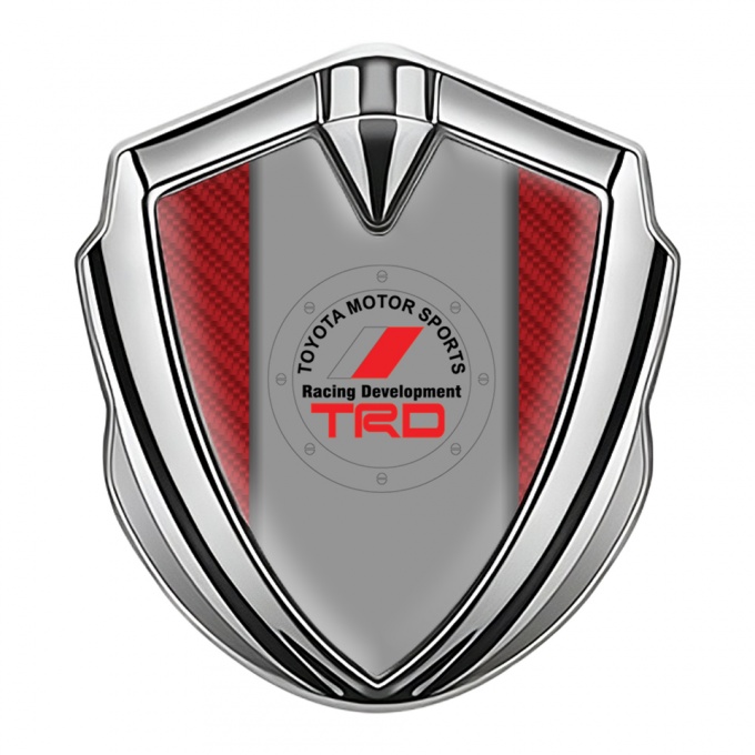 Toyota Bodyside Emblem Badge Silver Crimson Carbon Grey Panel Design