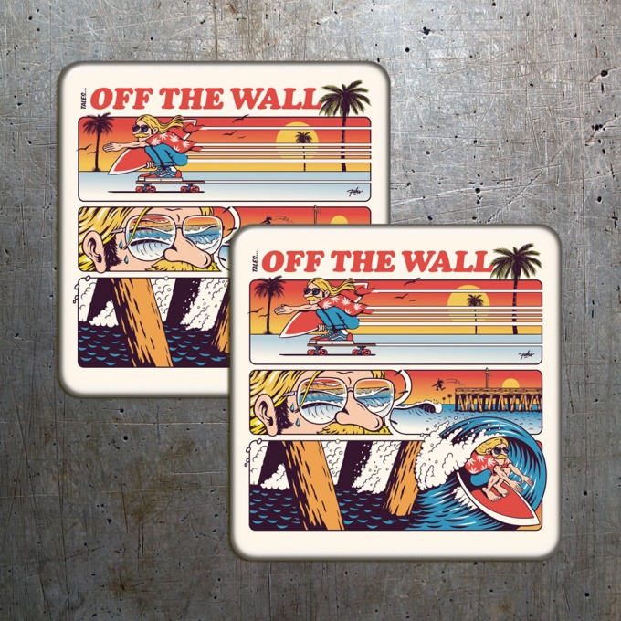 Vans Domed Stickers Tales Off the Wall Artwork 2 pcs