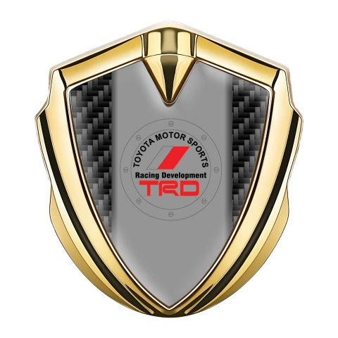 Toyota Trunk Emblem Badge Gold Black Carbon Sport Edition Logo