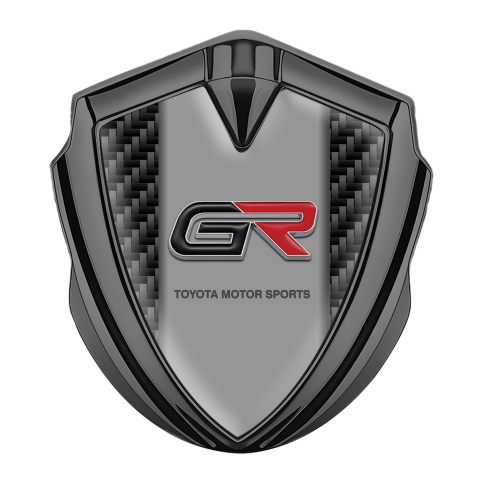Toyota GR Emblem Car Badge Graphite Black Carbon Motorsports Logo