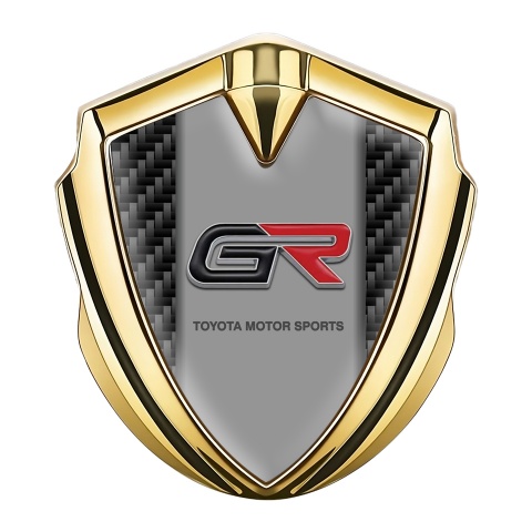 Toyota GR Emblem Car Badge Gold Black Carbon Motorsports Logo