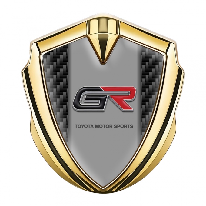 Toyota GR Emblem Car Badge Gold Black Carbon Motorsports Logo