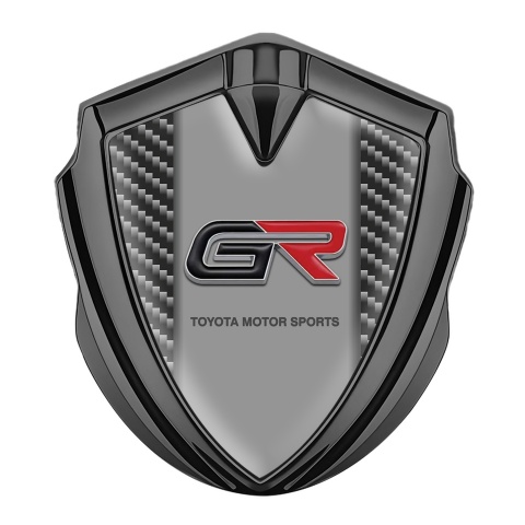 Toyota GR Metal Emblem Self Adhesive Graphite Dark Carbon Sport Logo