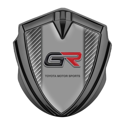 Toyota GR Emblem Trunk Badge Graphite Light Carbon Tuning Logo