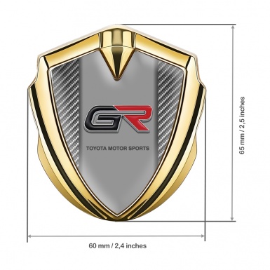 Toyota GR Emblem Trunk Badge Gold Light Carbon Tuning Logo