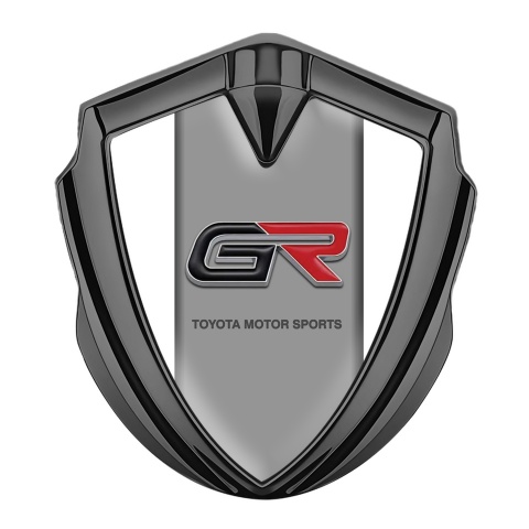 Toyota GR Bodyside Emblem Badge Graphite White Frame Sport Design