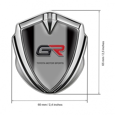 Toyota GR Trunk Emblem Badge Silver Black Noir Relief Logo Edition