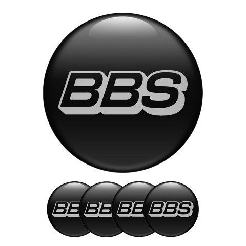 BBS Center Hub Dome Stickers Gray Outline
