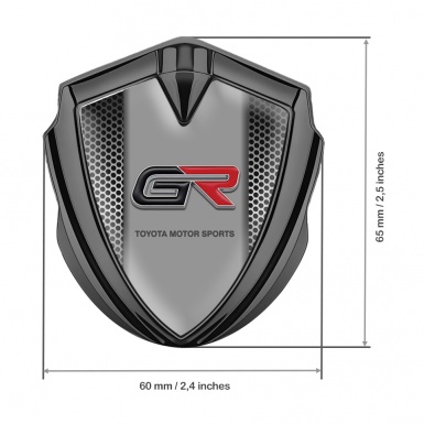 Toyota GR  Emblem Badge Graphite Metallic Grate Racing Logo Design
