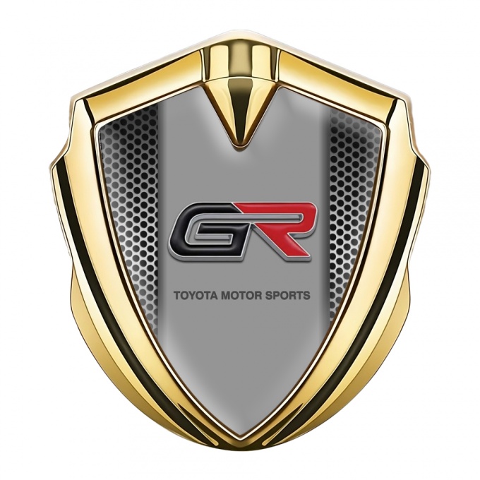 Toyota GR  Emblem Badge Gold Metallic Grate Racing Logo Design