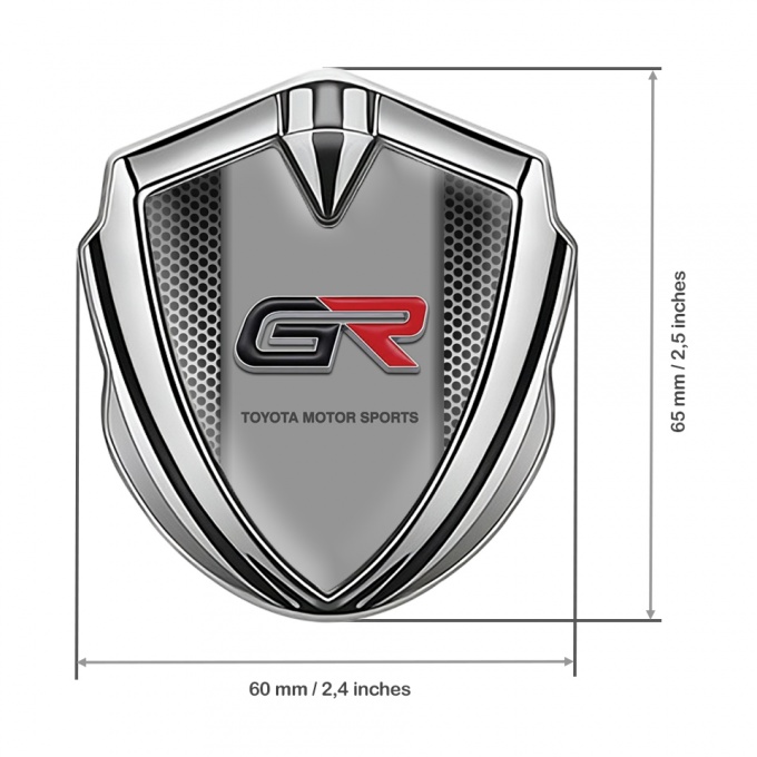 Toyota GR Emblem Badge Silver Metallic Grate Racing Logo Design | Metal ...