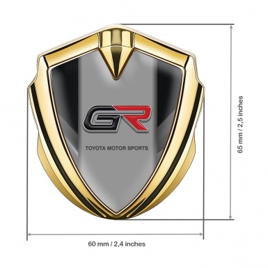 Toyota GR Trunk Emblem Badge Gold Black Hex Greyscale Sides Edition