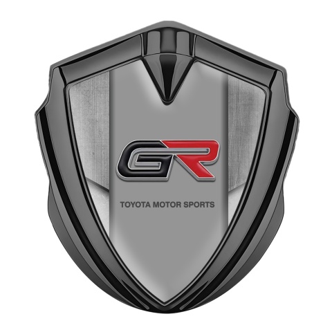 Toyota GR Emblem Car Badge Graphite Stone Panel Effect Sport Logo