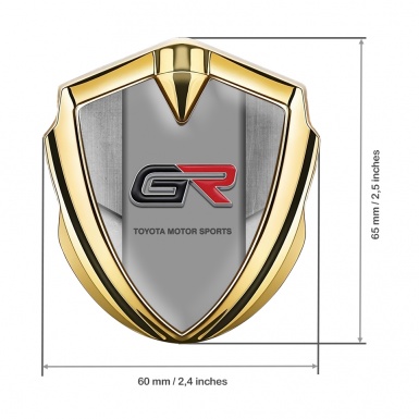 Toyota GR Emblem Car Badge Gold Stone Panel Effect Sport Logo