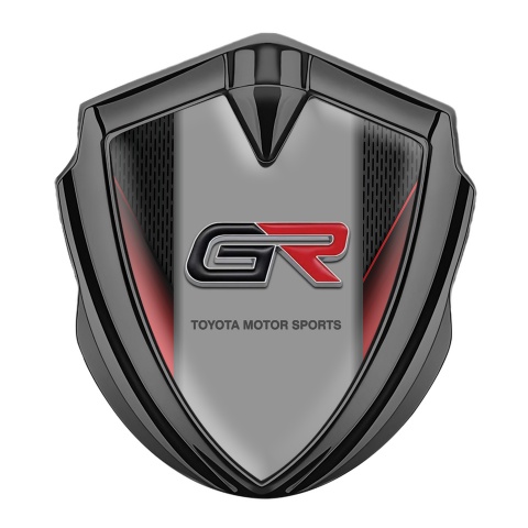Toyota GR Bodyside Emblem Self Adhesive Graphite Red Fragments Design