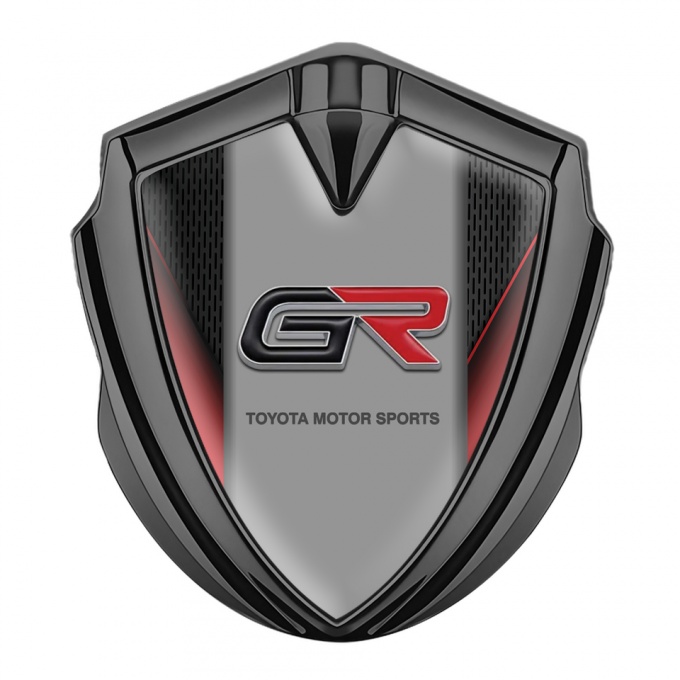 Toyota GR Bodyside Emblem Self Adhesive Graphite Red Fragments Design