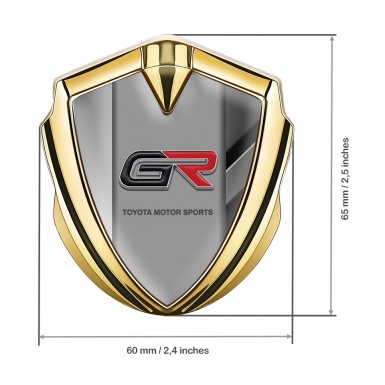 Toyota GR Emblem Badge Self Adhesive Gold Mixed Panels Sport Logo