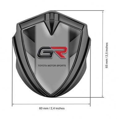 Toyota GR Emblem Fender Badge Graphite Grey Side Panels Racing Design