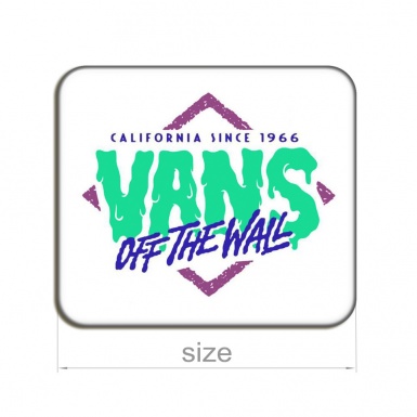 Vans Silicone Stickers California Since White 2 pcs