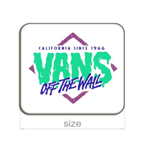 Vans Silicone Stickers California Since White 2 pcs