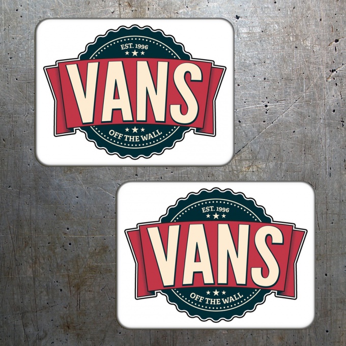 Vans Silicone Stickers Est. 1966 Off the Wall 2 pcs