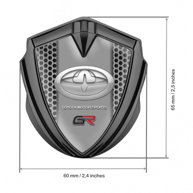 Toyota GR Trunk Emblem Badge Graphite Full Hex Frame Modern Logo