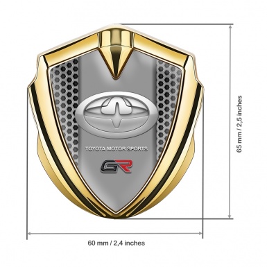 Toyota GR Trunk Emblem Badge Gold Full Hex Frame Modern Logo