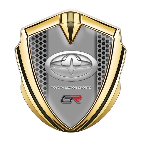 Toyota GR Trunk Emblem Badge Gold Full Hex Frame Modern Logo
