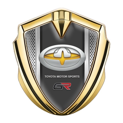 Toyota Bodyside Badge Self Adhesive Gold Light Grate Color Logo Design