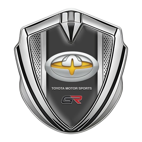 Toyota Bodyside Badge Self Adhesive Silver Light Grate Color Logo Design