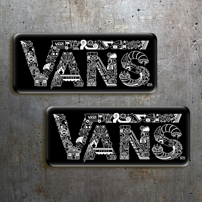 Vans Silicone Stickers Some Vnz Things Black 2 pcs