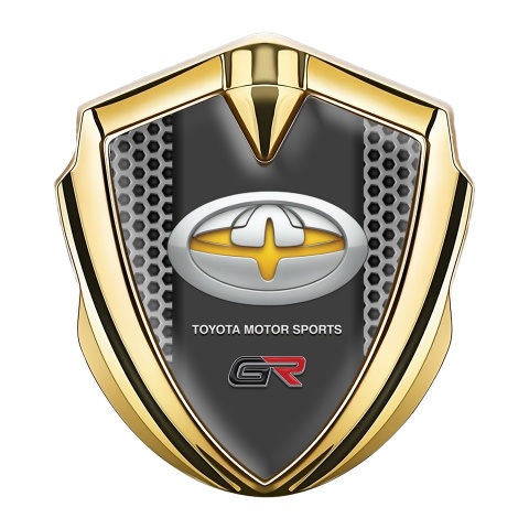 Toyota GR Bodyside Emblem Badge Gold Honeycomb Yellow Variant