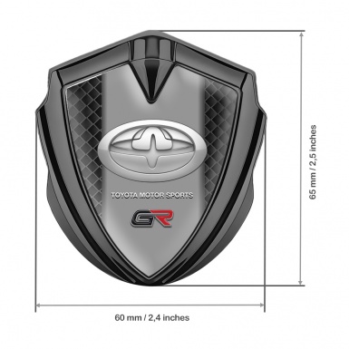 Toyota GR Bodyside Domed Emblem Graphite Waffle Effect Oval Design