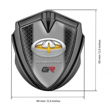 Toyota Bodyside Emblem Self Adhesive Graphite Waffle Effect Yellow Logo