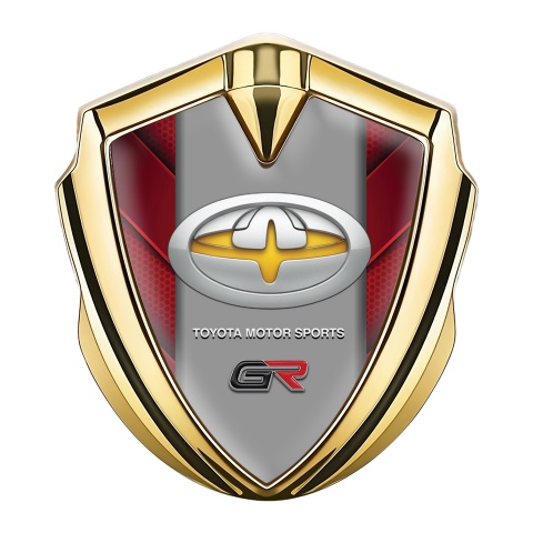 Toyota Bodyside Badge Self Adhesive Gold Red Fragments Yellow Logo