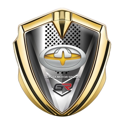 Toyota GR Fender Emblem Badge Gold Oval Yellow Tuning Logo