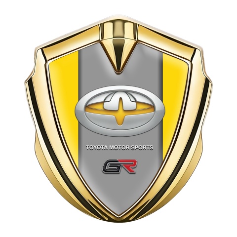 Toyota Bodyside Emblem Self Adhesive Gold Yellow Base Tuning Logo