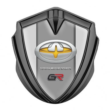Toyota Bodyside Badge Self Adhesive Graphite Moon Grey Base Racing Logo